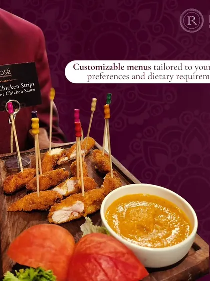 Our Crispy Chicken Strips served with a creamy Butter Chicken Sauce offer a delightful fusion of textures and flavors. We create customizable menus tailored to your unique preferences and dietary needs.