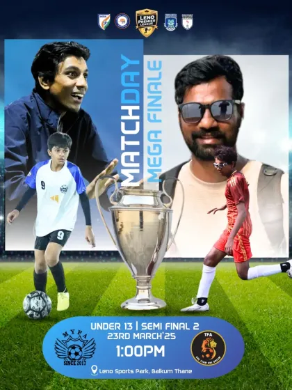 The road to the final. A graphic for the U13 Leno Premier League semi-final match.