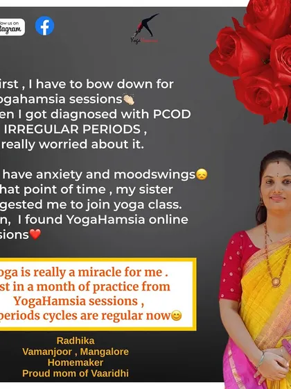 This is why I do what I do. It's incredibly rewarding to see clients like Radhika find relief and regulate their cycles through our practice. This is a powerful reminder that consistent, mindful yoga can bring about miraculous changes for PCOD and irregular periods.