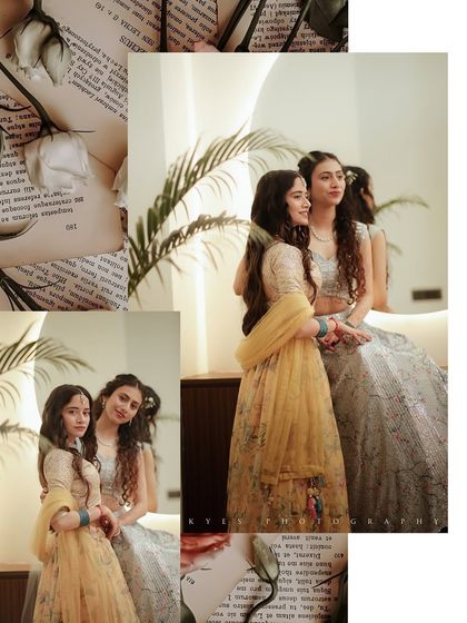 A collage capturing the bond between friends. These shots are a mix of posed and candid moments, telling a story of friendship with a warm, vintage-inspired editing style.