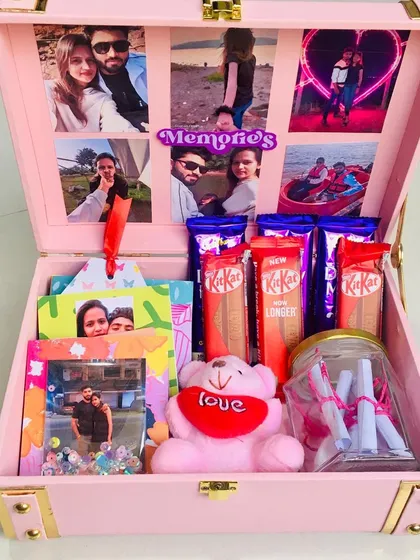 This pink birthday trunk is packed with love and memories. It's one of my most requested items, combining a personalized keepsake with a hamper full of thoughtful gifts.