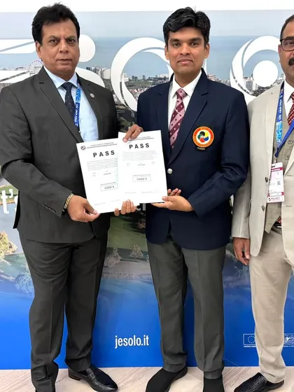 Celebrating the success of another KIO referee who upgraded his WKF license in Italy. Our goal is to create a world-class pool of Indian officials.