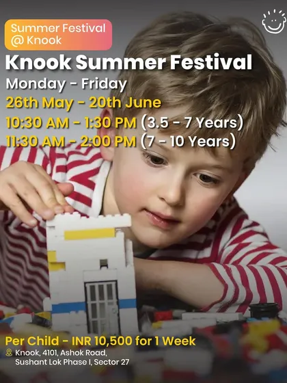 The Knook Summer Festival, a month-long camp with different time slots for different age groups, focusing on creative and constructive play.