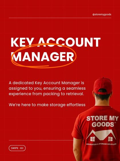 When you store with me, you get a dedicated Key Account Manager. This person is your single point of contact, ensuring a seamless and effortless experience from packing to retrieval.