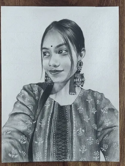 A follower sketch of a woman in a traditional kurta. I enjoy drawing different cultural styles and clothing.