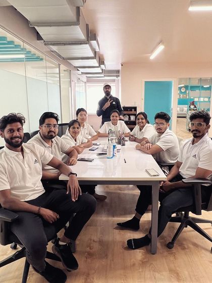 United we start, motivated we heal. A candid shot of our team during a meeting, where we collaborate on treatment plans and share insights to better serve our clients.