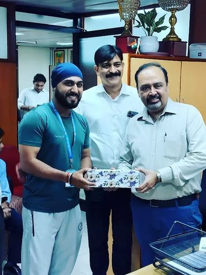 It was an honor to be felicitated after the yoga event at IOCL Yusuf Sarai. I am grateful for the opportunity to share this practice.