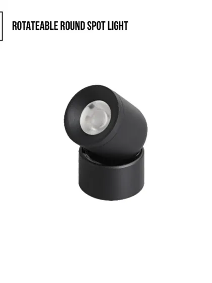 This single Rotateable Round Spotlight offers 360-degree movability in a compact and aesthetic design. It is a versatile tool for accent lighting in any space.