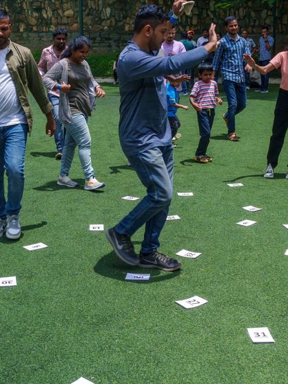 A fun and tricky number-based game that gets everyone moving and thinking. It's a great icebreaker for any team.