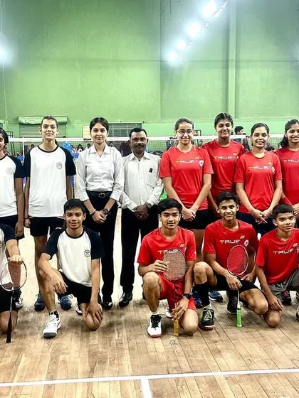 Posing with the Raigad Badminton U17 Team at the State Championship in Nashik, 2022. We are proud to coach and guide district-level teams.