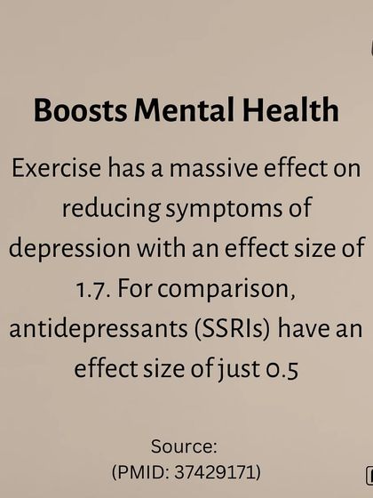 The effect of exercise on reducing symptoms of depression is massive. In fact, studies show its effect size is significantly larger than that of many common antidepressant medications.