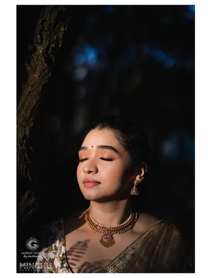 A moment of quiet contemplation. Priyanka's natural makeup look is perfect for these intimate, artistic shots, allowing her true self to shine through.