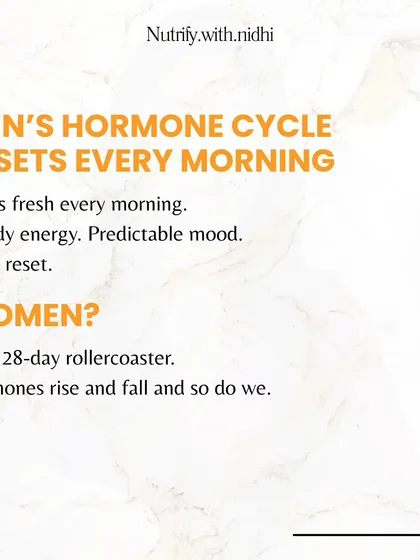 Did you know a man's hormone cycle resets every morning, while a woman's is a 28-day rollercoaster? This is why we feel different from one week to the next.