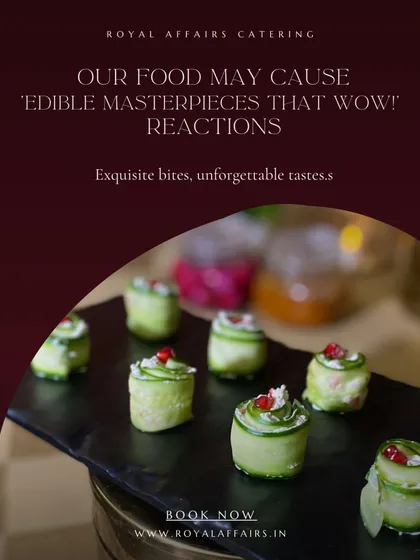 My food is designed to create 'wow' reactions. These delicate cucumber and cream cheese bites are an example of my edible masterpieces, combining simple ingredients to create an elegant and unforgettable taste.