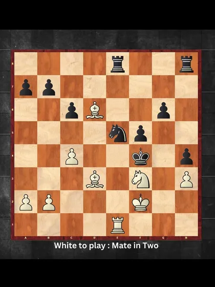 Find the winning combination. White has a checkmate in two moves in this position.