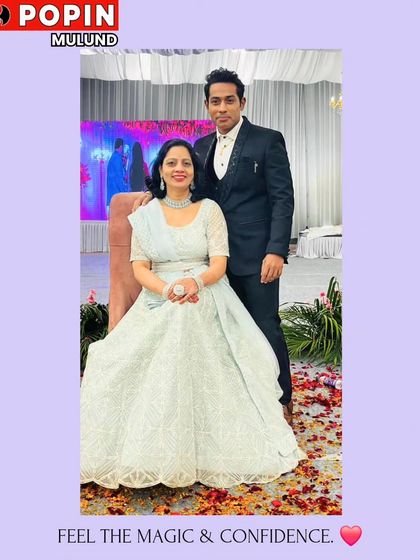 "Feel the magic & confidence". This client photo perfectly captures the elegance of my rental gowns and the confidence they inspire.