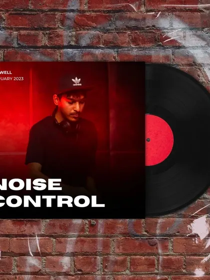 The cover art for my 'Noise Control' mix on Mixcloud. This episode is a deep dive into my favorite bass and breaks tracks from the last few years.