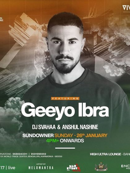 A Republic Day event poster with a patriotic color scheme and a modern design. I tailor my event branding to the occasion while maintaining a contemporary aesthetic.