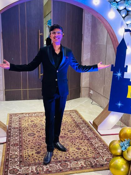 A glimpse of a magic show at a royal-themed birthday party. It's always fun to tailor the performance to the event's theme.