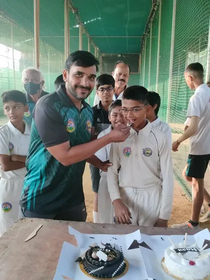 Celebrating Parth Rane's birthday at the academy. It's important to celebrate these moments together as a team.
