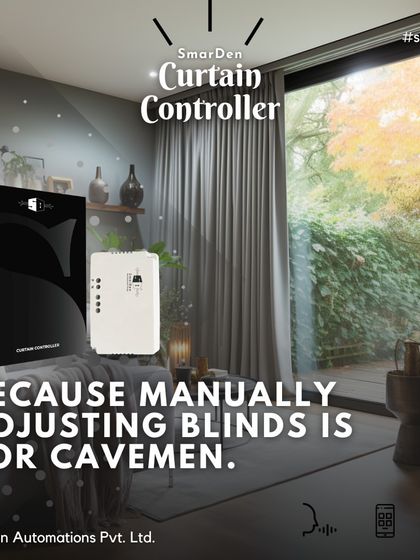 Because manually adjusting blinds is for cavemen. My smart curtain controller lets you manage your home's lighting with app and voice commands.