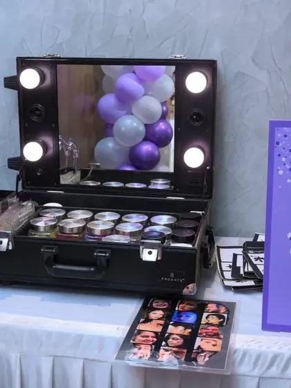A glitter tattoo station was a huge hit at the 10th birthday party, providing a fun and sparkling activity for all the kids.