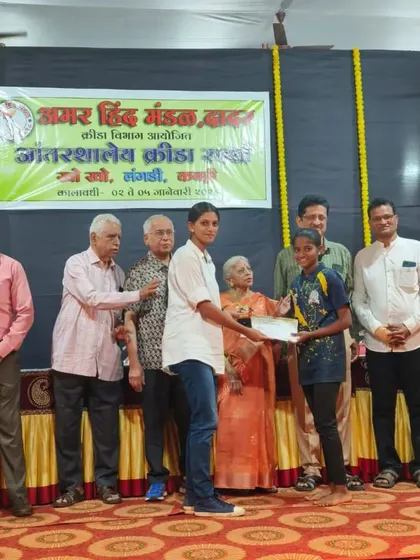 Our U-17 players receiving awards at the Amar Hind Mandal competition.