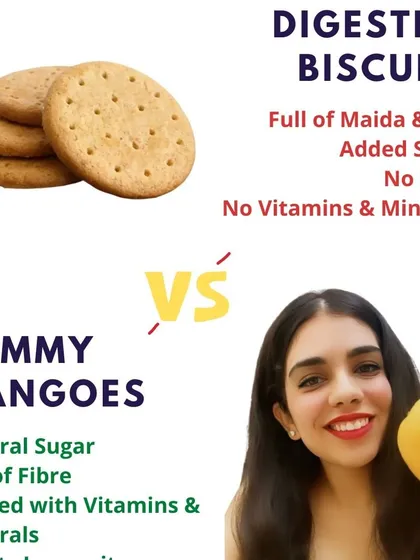 Let's bust a common myth. Many think "healthy" digestive biscuits are a better choice than a sweet mango. I'm here to show you why a natural, fiber-rich fruit is always a better snack for your weight loss journey than a processed biscuit full of maida and sugar.
