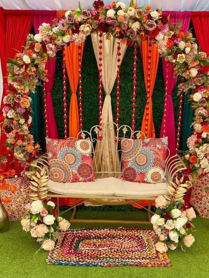 Vibrant Haldi & Mehndi Setups photo 11