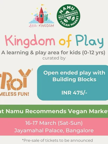 A detailed graphic for the "Build with TROY" open-ended play session, including the price.