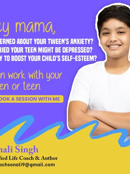 As a life coach, I also work with tweens and teens. If you are a parent concerned about your child's anxiety, depression, or self esteem, I can help them unlock their full potential.