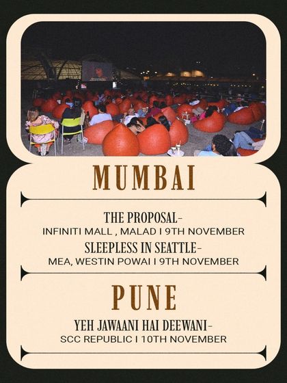 Mumbai and Pune's schedule, featuring 'The Proposal' and 'Yeh Jawaani Hai Deewani'.