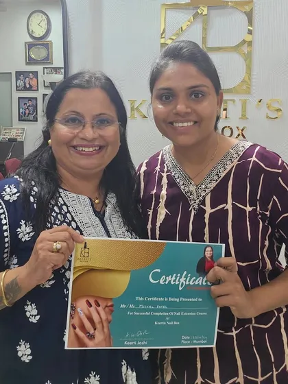 Wishing my student Mittal all the best. My goal is to empower every student to become a self-reliant nail entrepreneur.