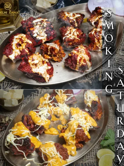 A 'Smoking Saturday' special featuring two of our tandoori delights, one classic and one smothered in a cheesy sauce.