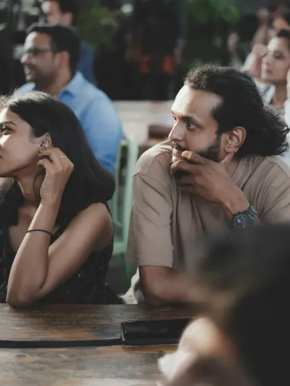 Completely engrossed in a soulful performance. Our jams have high-energy moments, but we also create space for quiet, heartfelt connections with the music.