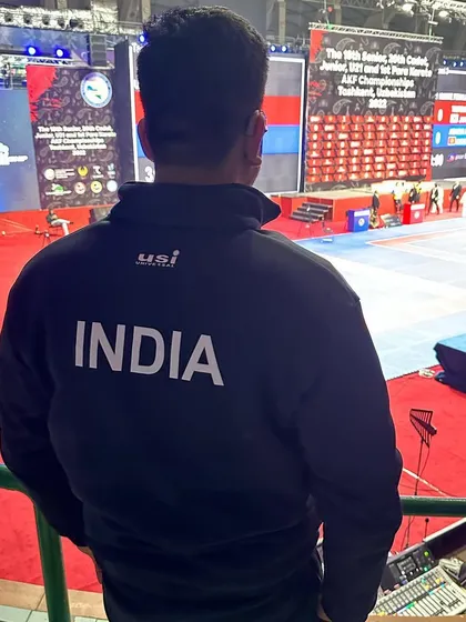 Representing India is the greatest honor. This photo was taken at the Asian Karate Championship, a reminder of the dedication it takes to compete at the highest level.