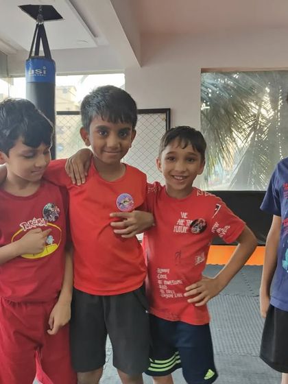 The future of Team Reign MMA. These boys are learning more than just martial arts; they're building friendships and learning the importance of teamwork in our kids' BJJ classes.