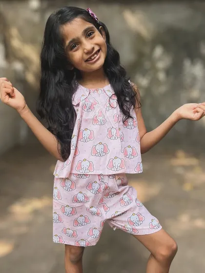 Pure cozy cuteness in one outfit. This elephant-print co-ord set is made with the softest cotton I could find, because I believe clothes should feel like a hug.