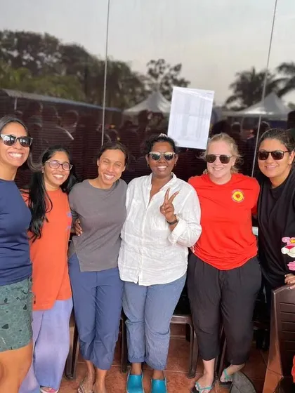 More of our fantastic swim moms enjoying the meet. Their positive energy and support are an essential part of our team's success.