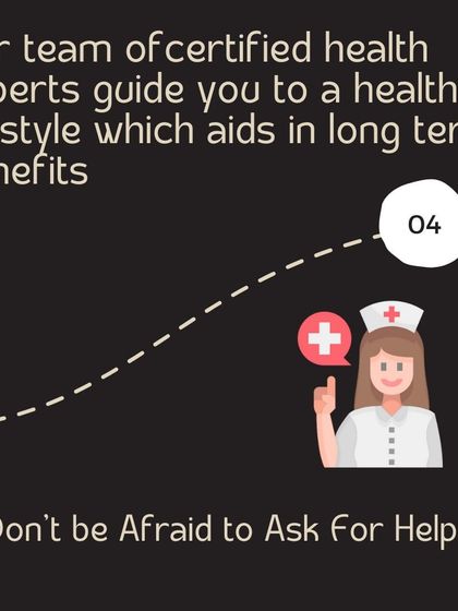 Don't be afraid to ask for help. Our team of certified health experts is here to guide you towards a healthier lifestyle with long-term benefits.