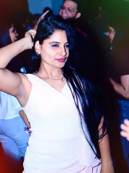 It's all about the people on the dancefloor. Seeing everyone lose themselves in the music is the best part of my job. This was taken during a high-energy Vogue Night party.