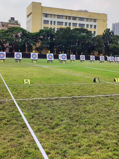 The competition field at the CISCE National Archery Competition in Kolkata. A professionally set up range is key to a fair and successful event.