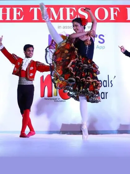 The pure energy and joy of a live performance. This was from a dynamic Spanish-style ballet piece. I love sharing the excitement and expressive power of dance with my students, inspiring them to find their own freedom in movement.