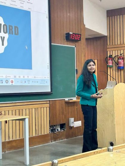 A DelSlam poet sharing tips on writing and public speaking with IIT Delhi students. We aim to inspire confidence that extends beyond the stage.