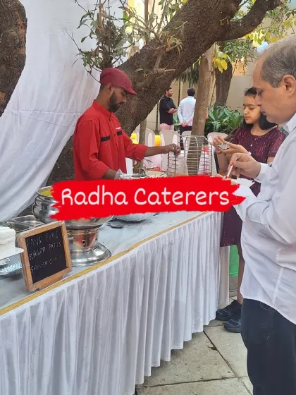 A guest being served at one of our live counters during a birthday party at Hiranandani Estate.