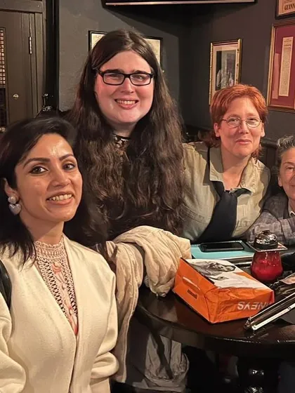 Our poet with fellow writers at the Limerick Writers' Centre in Ireland. These international collaborations help us build a global community of artists.