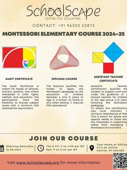 We offer flexible certification paths for our Elementary Course, including the Audit Certificate, Diploma, and Assistant Teacher Certificate, to suit your professional goals.