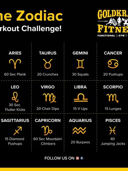 What's your Zodiac workout? This fun challenge assigns a specific exercise to each astrological sign, from planks for Aries to jumping jacks for Pisces, encouraging a little friendly competition among our members.