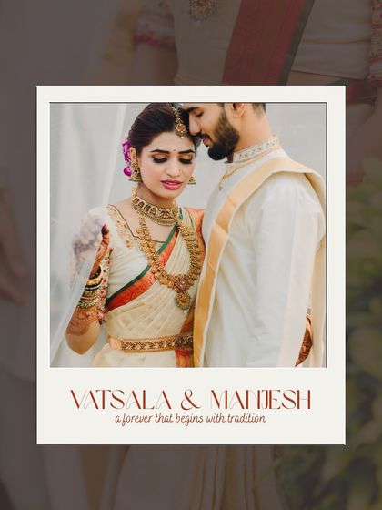 A polaroid-style portrait that frames a beautiful moment of traditional elegance. This creative edit adds a nostalgic and personal touch to your pre-wedding memories.