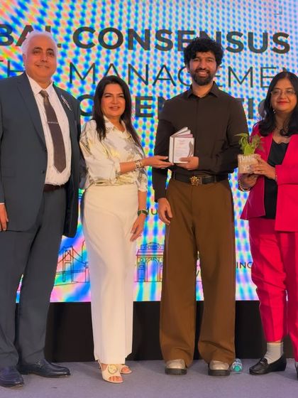 Receiving an award for my participation as faculty in the Global Consensus program. My focus is always on advancing scientific excellence in India.